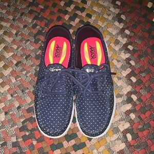 🐞Skechers GOGA MAX Go Step Navy/White Polka Dot “Daydream” Denim Boat Shoes 💙